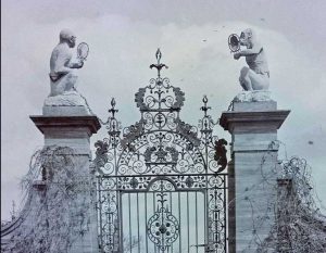 black and white gates