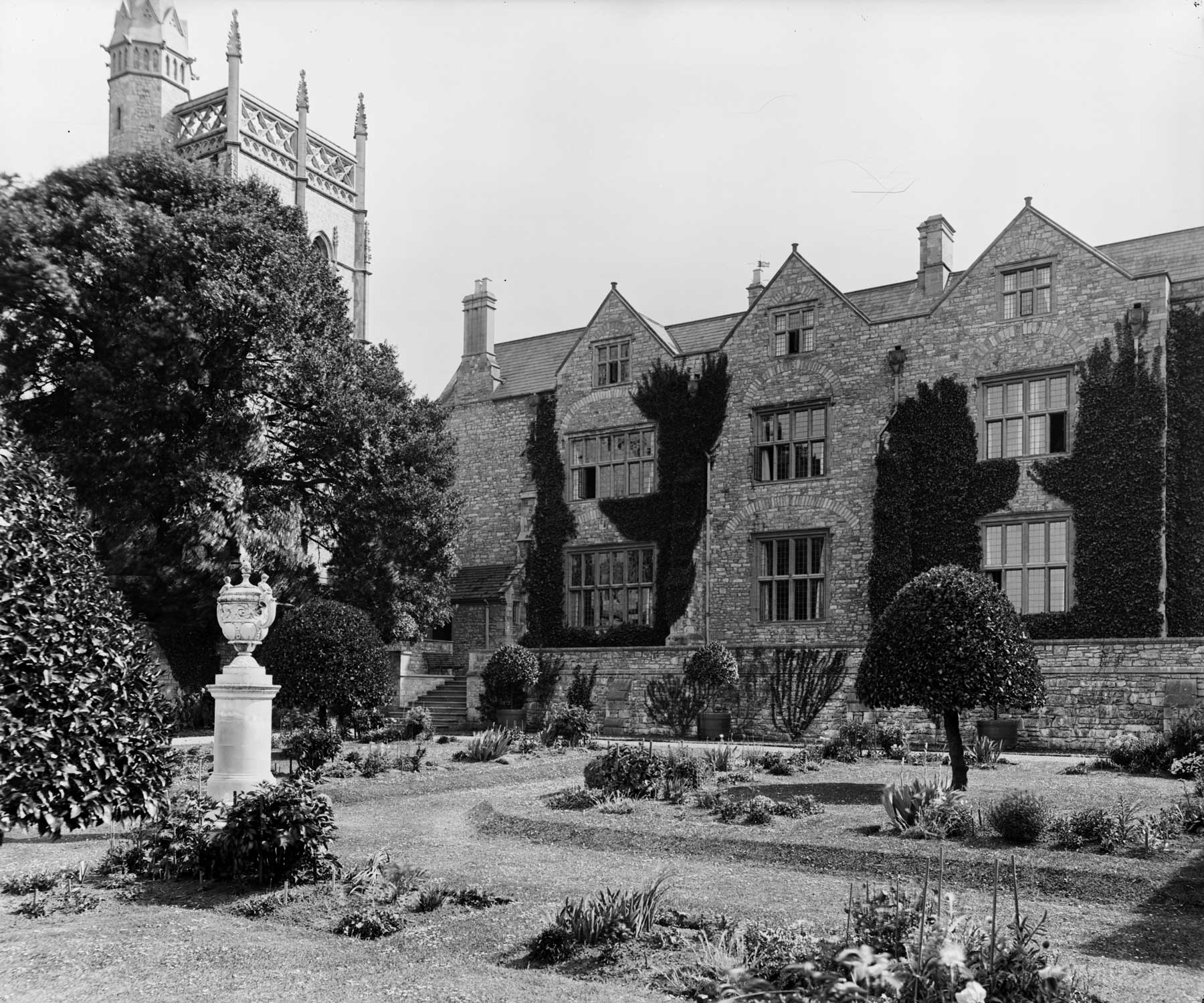 black and white heritage building