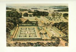 historic illustration of gardens